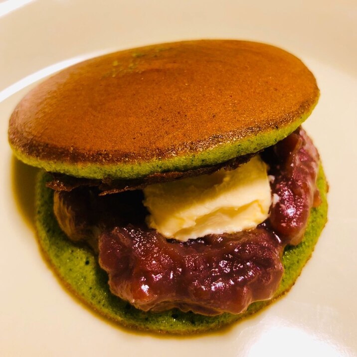 作って楽しい!抹茶のあんこバターどら焼き!